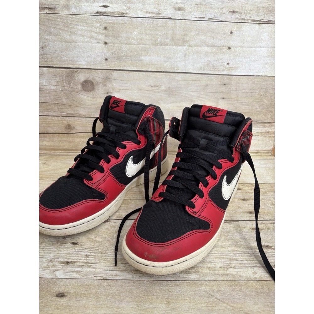 Nike Air Jordan 1 Mid Black/White Gym Red Men's Size 9